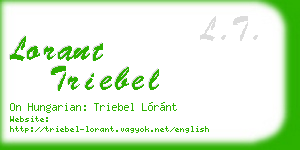 lorant triebel business card